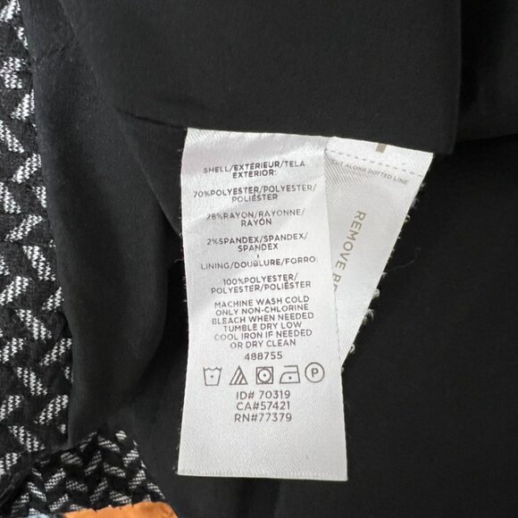 Ann Taylor Jacket Blazer Herringbone Black White Snap Button Front XXL - Picture 4 of 4